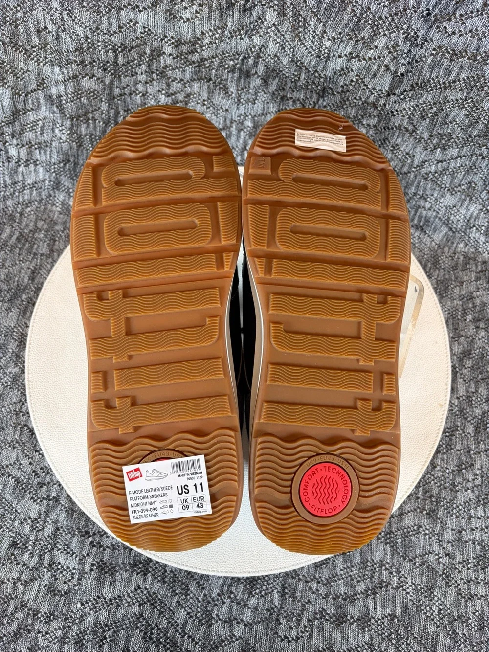 FitFlop F-Mode Leather Flatform Sneakers Men's 11